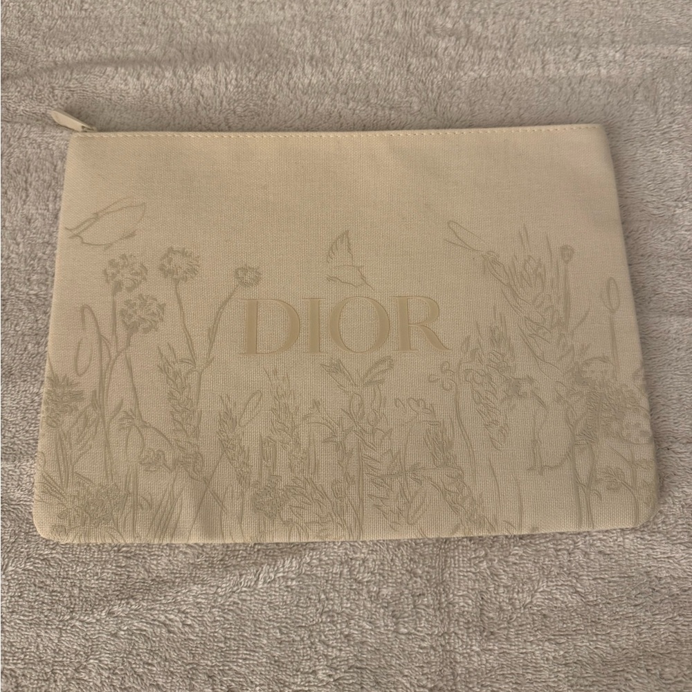 Dior Floral-Embossed Large Cosmetic Mother’s Day Pouch